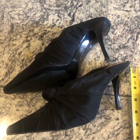 Zara Trafaluc black satin mules. Size 39 - Picture 2 of 4